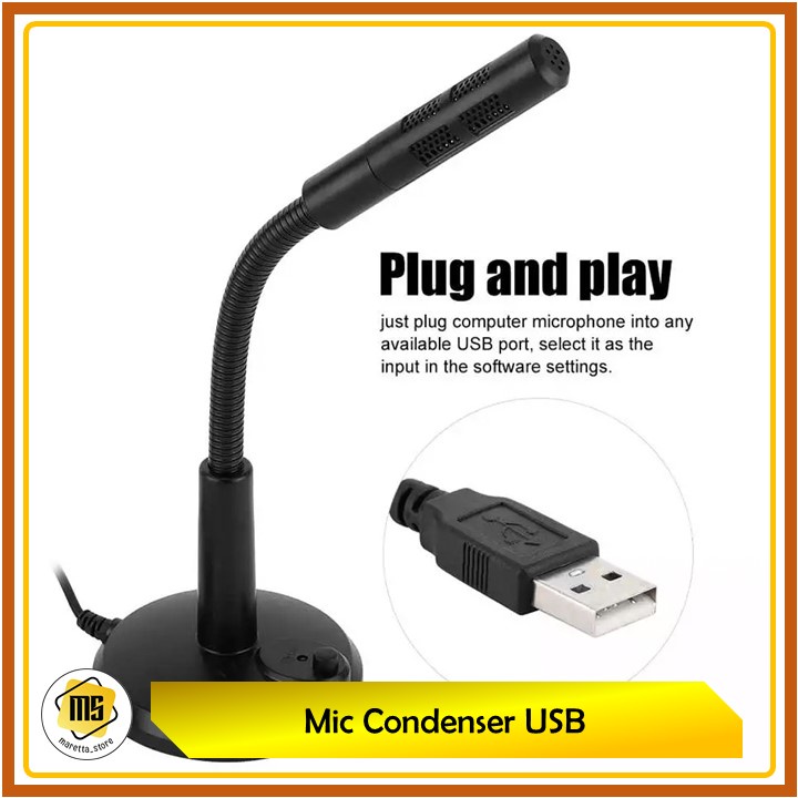 Mic Condenser USB Mikrofon Gaming