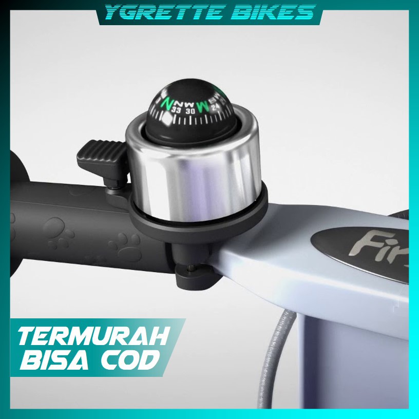 YGRETTE - Bicycle Compass with Trumpet Bell / Kompas Sepeda Klakson Horn Bel Bike Safety Warn