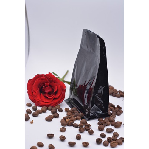 

Plastik Kemasan Kopi 20 Pcs Alumunium Oil 150g Standing Pouch ZipperLock Valve Zipper Hitam Premium