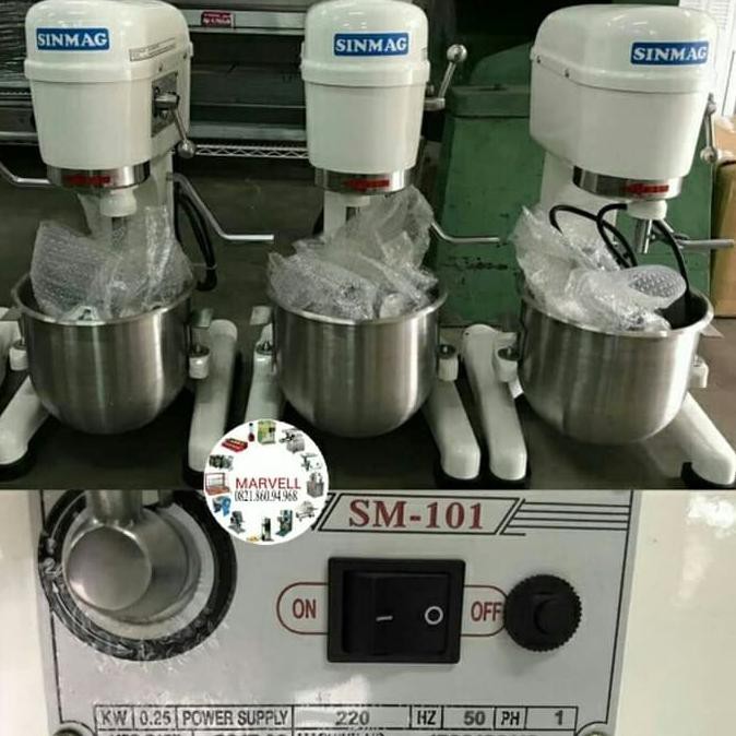 Hot Promo Sinmag Mixer Adonan Roti Kap. 10 Liter Planetary Sm-101