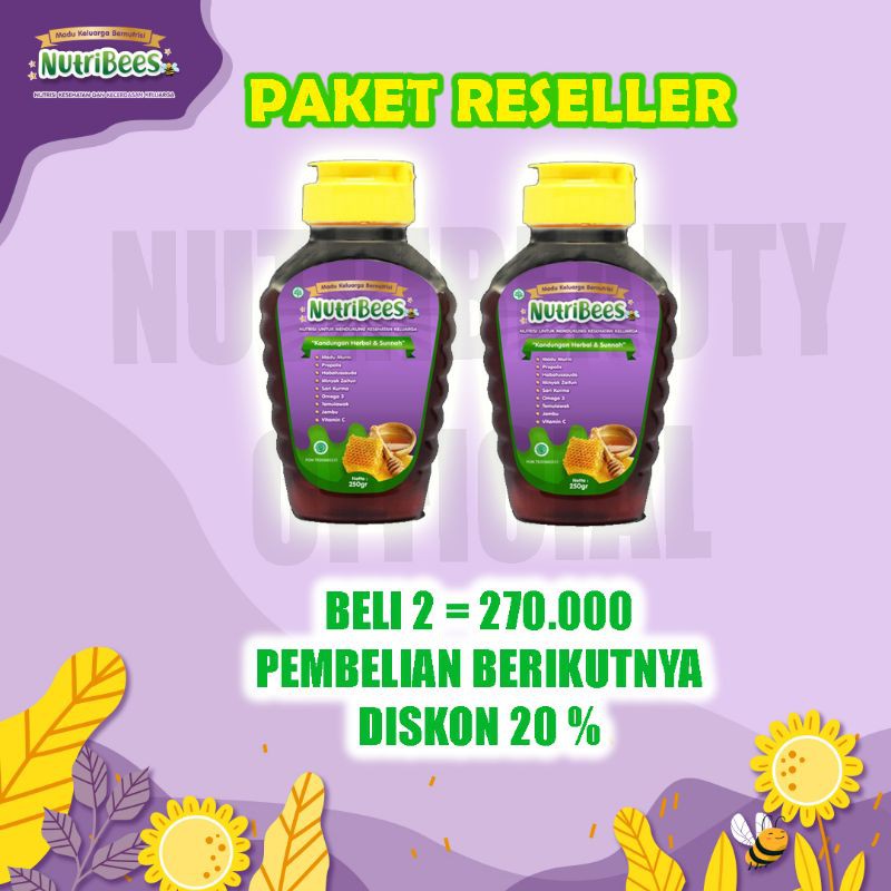 

2 PCS NUTRIBEES PAKET RESELLER - MADU ANAK BERNUTRISI