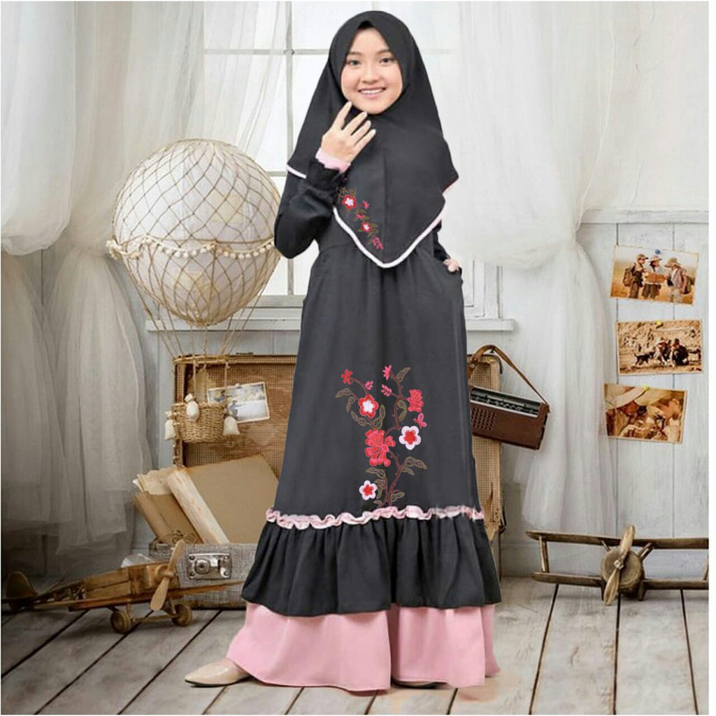 HOPYLOVY - Gamis Anak Perempuan bahan Baloteli Selina Kids