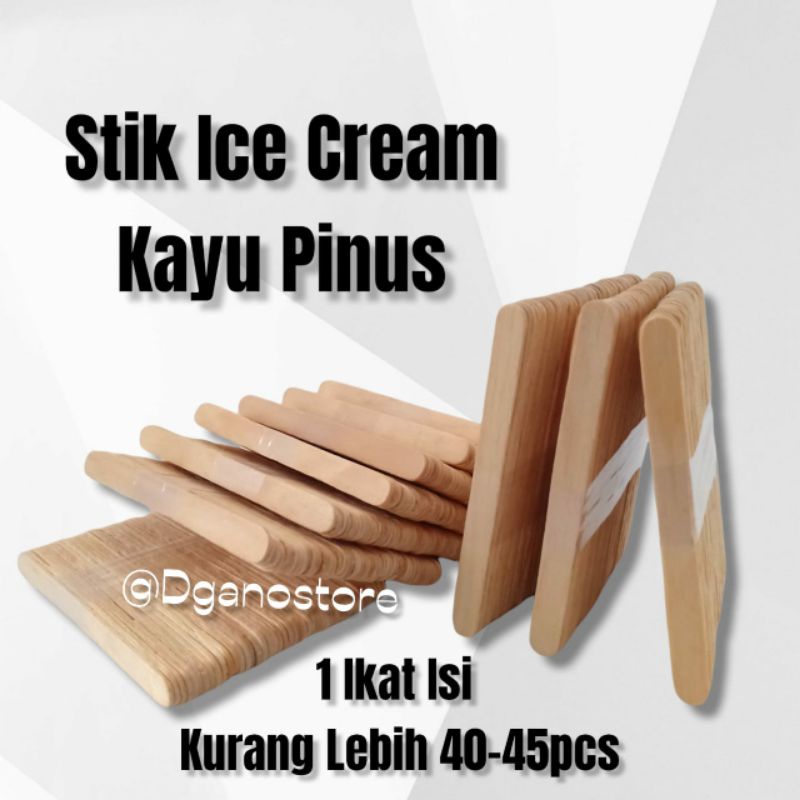 STICK ICE CREAM STIK KAYU ES KRIM PINUS 1 iket kurang lebih 40-45 pcs