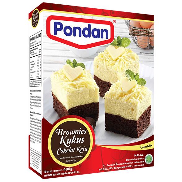 

Pondan Brownies Cokelat Keju 400g & Brownies Ketan Lapis Pandan 300g