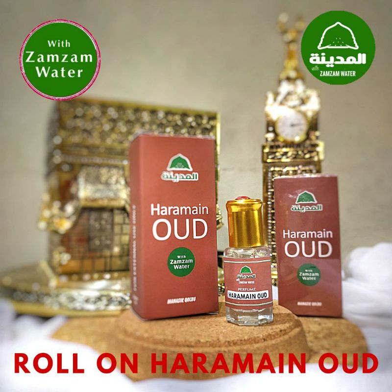 Parfum Roll On Al Madina Aroma Haramain Oud Kiswah Hajar Aswad Rose Nabawi Rawdah