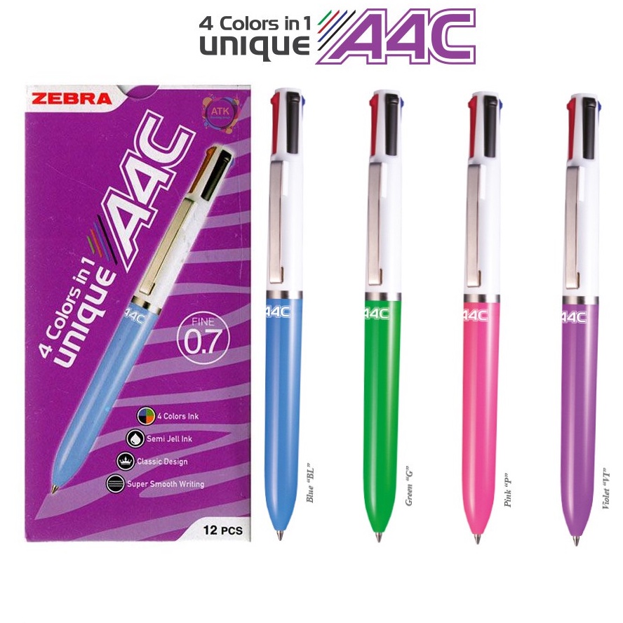 

Zebra Bolpen 4 Colors in 1 Unique A4C