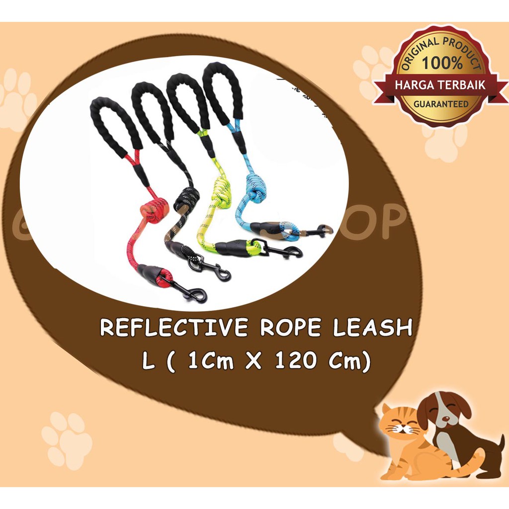 CP Reflective Rope Leash L - Tali Tuntun Anjing Besar