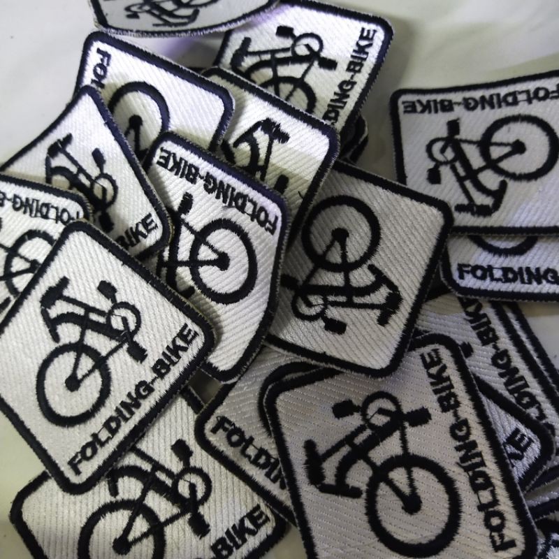 emblem patch bordir folding bike