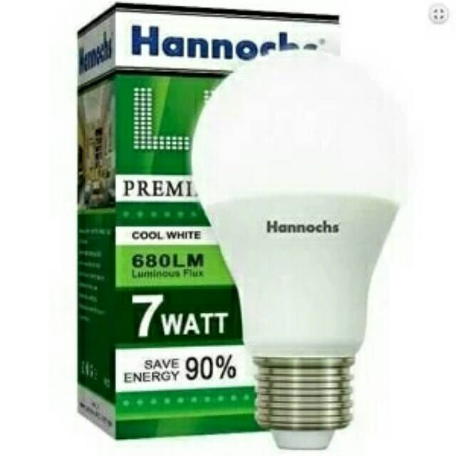 Lampu led hannochs premier 7 watt nyala putih terang