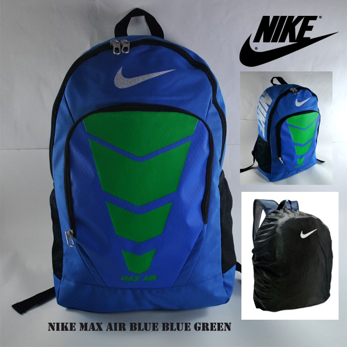 Promo TAS RANSEL NIKE MAX AIR BIRU HIJAU ROW