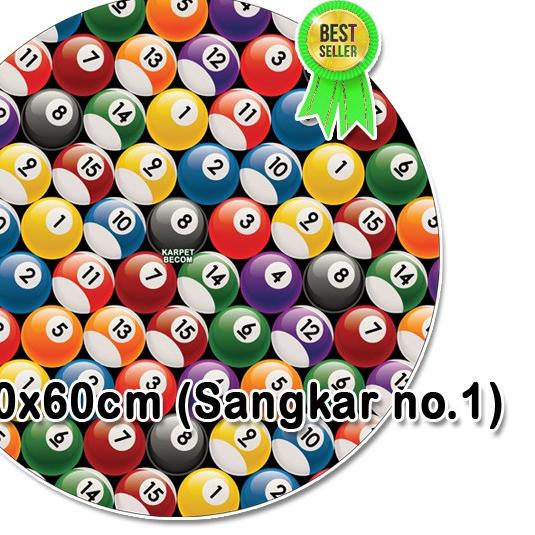 ➦ Karpet Motif BOLA BILLIARD 3D - Sangkar Bulat Murai - Kacer - C.ijo ♙