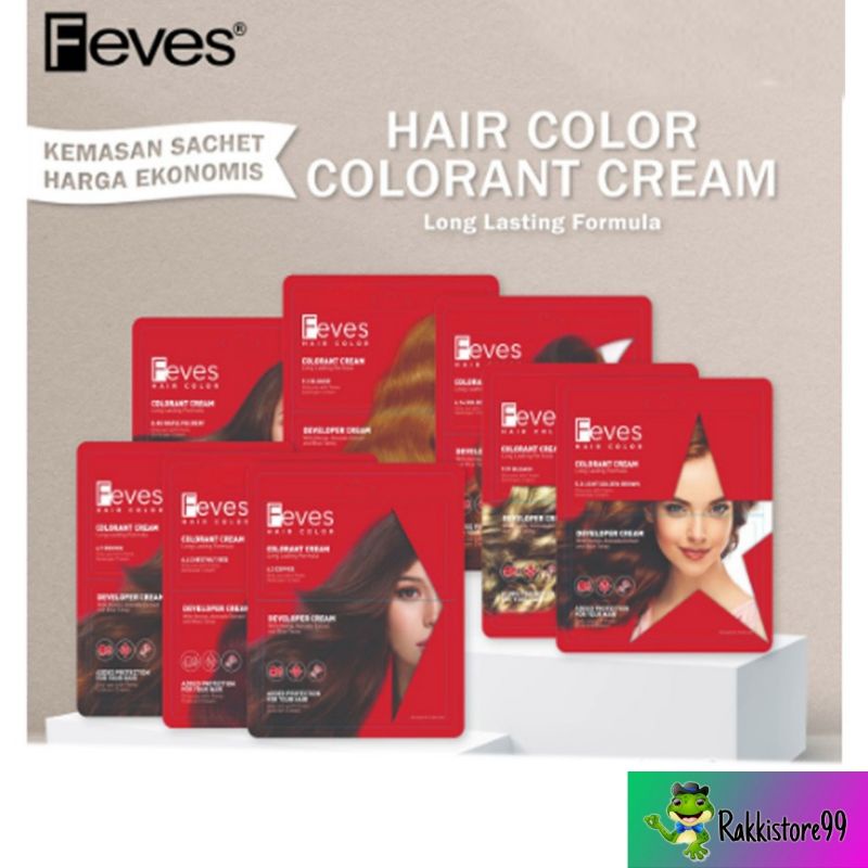 ❣️Rakkistore99❣️Feves Hair Color 30ml SACHET (100% ORIGINAL)