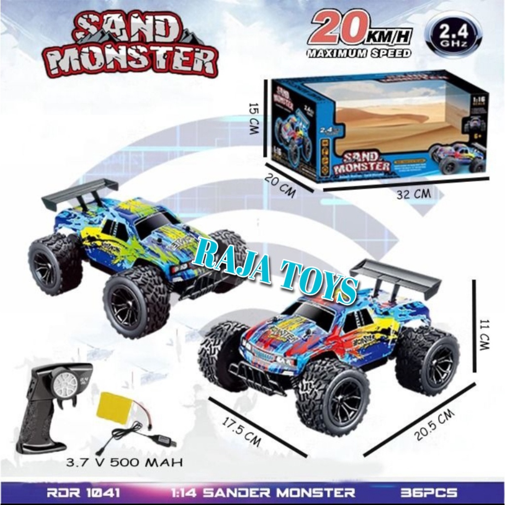 RAJA - MOBIL REMOTE CONTROL RC CAR SAND MONSTER 2.4GHZ - RDR 1041