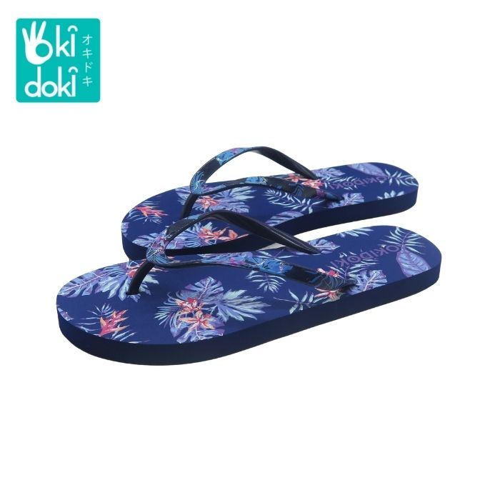 OKIDOKI Lady Slippers Flower Blue 56088-S - Sandal Wanita