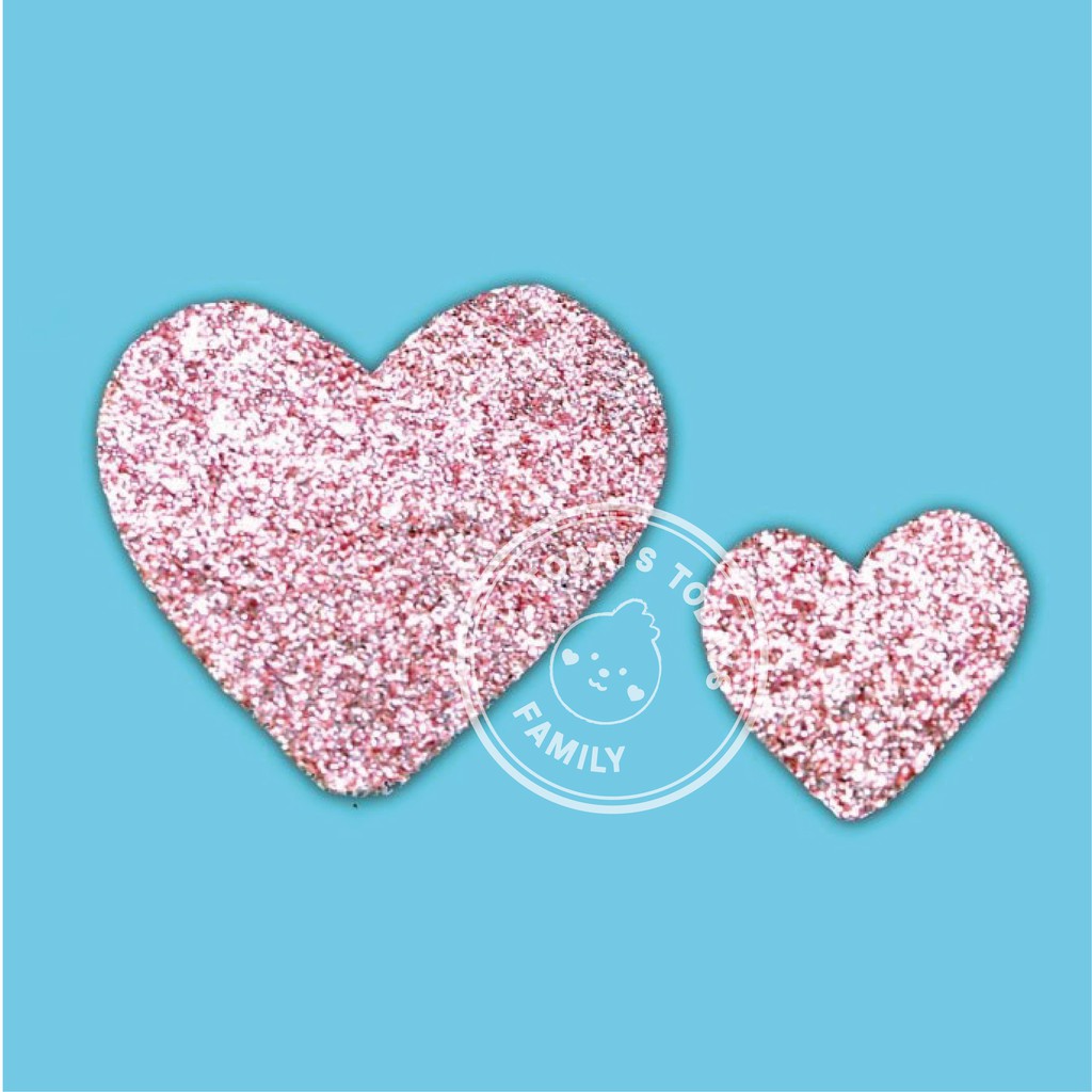 

Pink Heart | Stick On Patch/Leather Sticker/Stiker Kulit | Hadiah Kado Valentine Gift