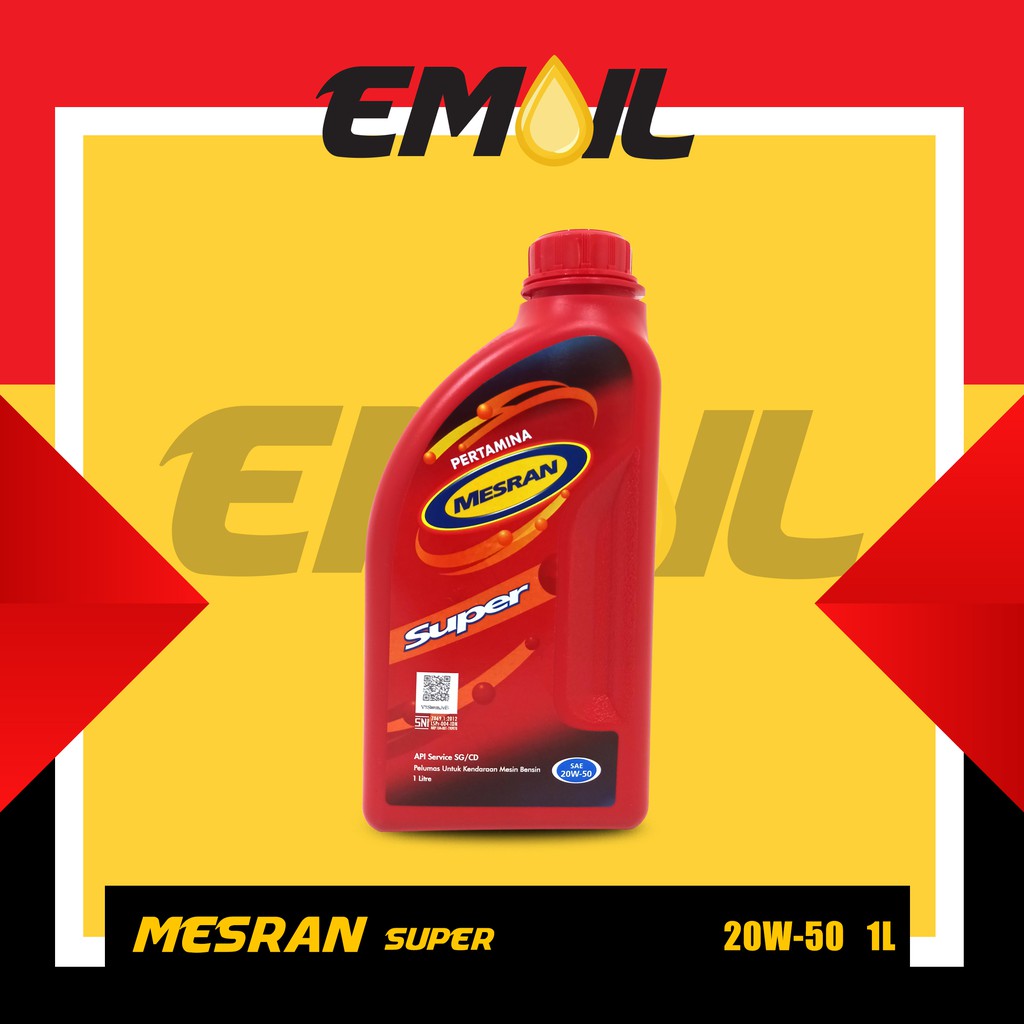 OLI PERTAMINA MESRAN SUPER SAE 20w-50 1 liter
