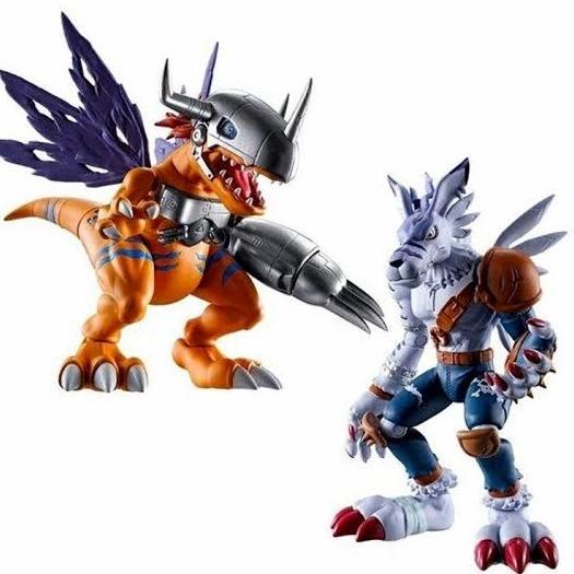 Shodo Digimon Metalgreymon & Weregarurumon Action Figure Diopratama89