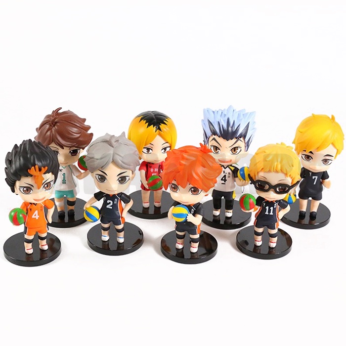 Action Figure Haikyuu!!: Cute Kawaii Version - Bokuto, Hinata, Kenma, Nishinoya, Oikawa, Sugawara, Tsuki, Atsumu