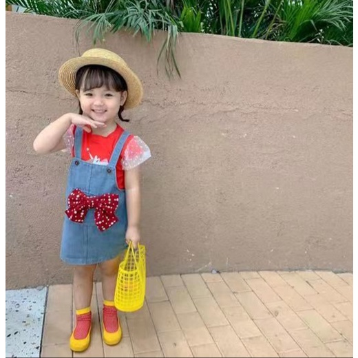 HappyOliver OVERALL CUTE GIRL UNICORN 6666 EBV Baju Overall Anak Perempuan Import + Kaos dalaman