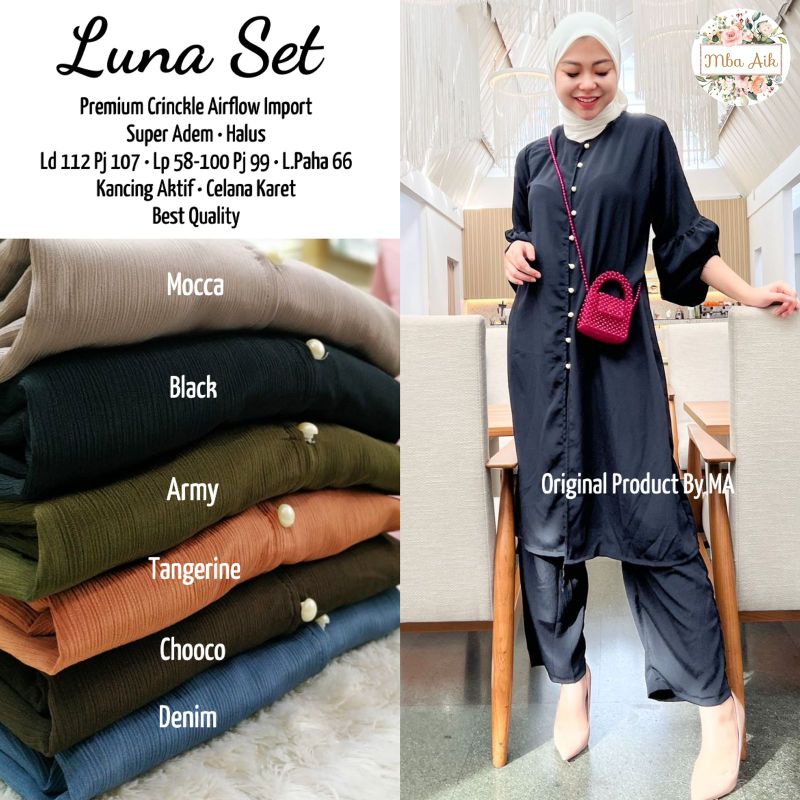 Gamis set setelan Luna set