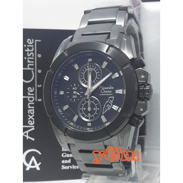 Jam Tangan Pria Alexandre Chrstie AC 6226 MC FBL Stainless Steel