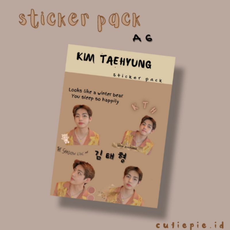 

[ready stock] DECO STICKER KIM TAEHYUNG VER STCIKER VINLY STICKER DEKORASI DAILY JOURNAL STIKER FANMADE