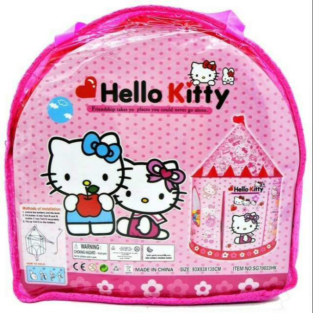 TENDA HELLO KITTY. RUMAH ANAK BERBENTUK CASTLE/ KRUCUT