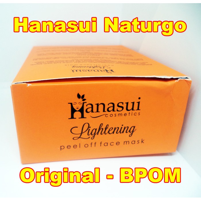 naturgo masker lumpur hanasui original bpom lightening mask hitam ori