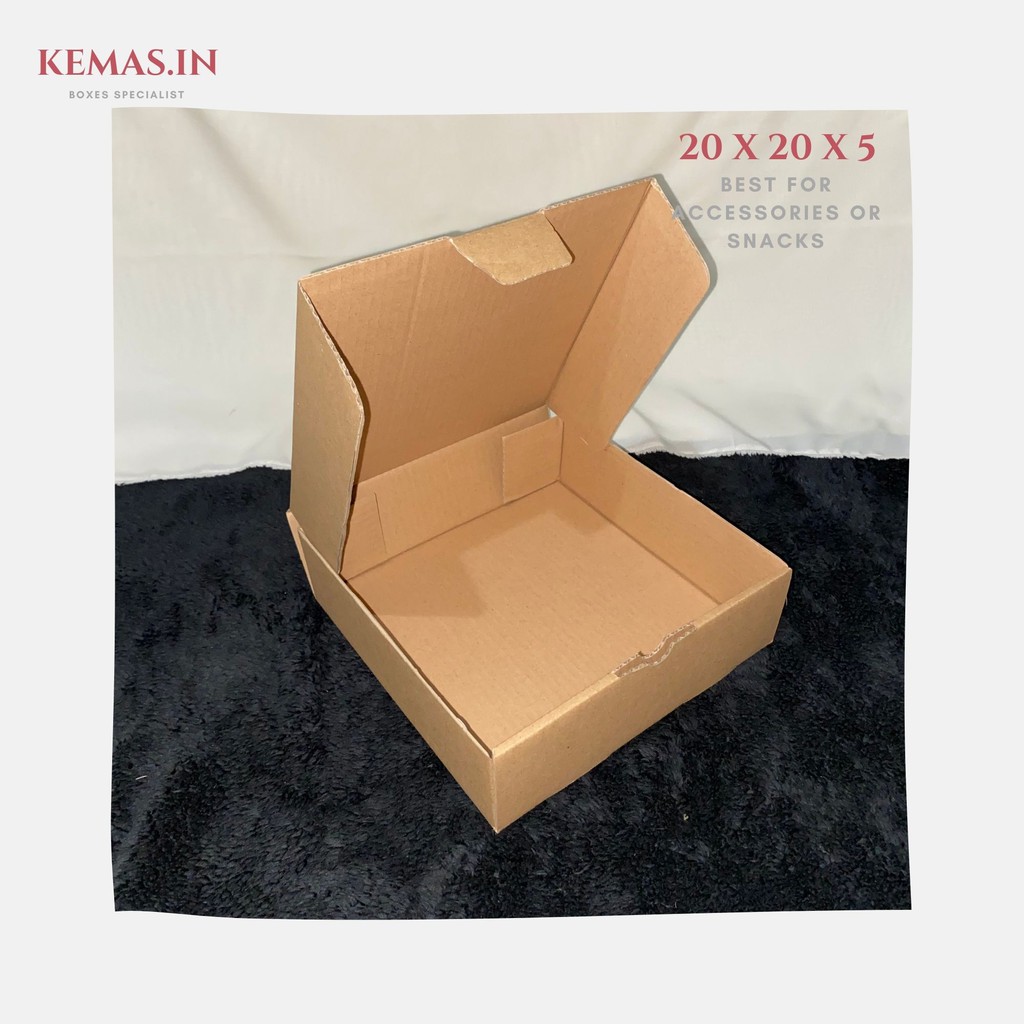 BOX/KARDUS/DUS DIE CUT 20x20x5 cm PIZZA PACKAGING POLOS OLSHOP-2