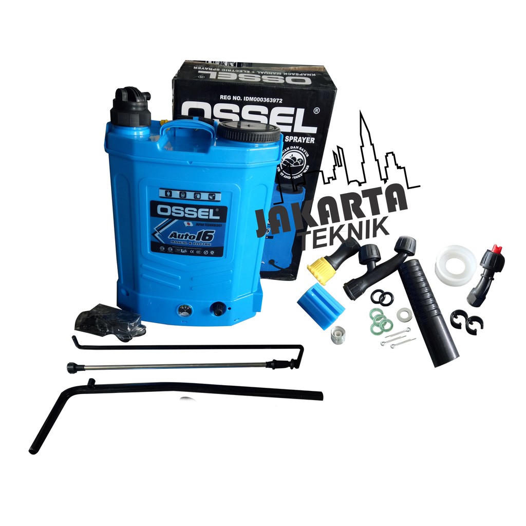Knapsack (Semprot Hama) Electric Manual Auto 16 OSSEL/KNAPSACK ELECTRIC+MANUAL SPRAYER AUTO-16 OSSEL