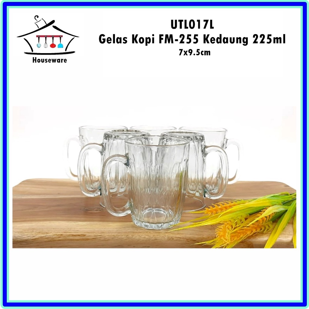 [1 pcs] UTL017L Gelas Kopi FM-255 Kedaung 225ml