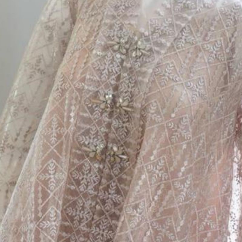 Kain Sifon Silk Bordir Paris