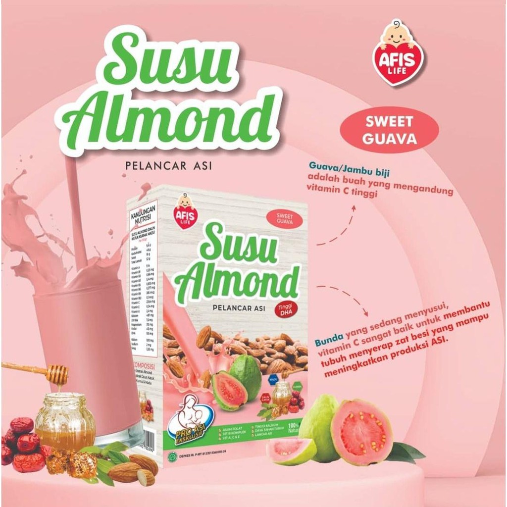 AFIS LIFE Susu Almond Booster ASI PELANCAR ASI 200gr SUSU UNTUK BUSUI MELANCARKAN ASI kacang almond