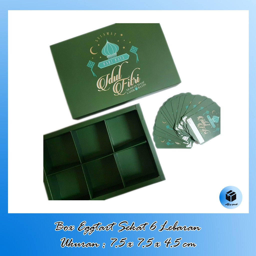 

1pack isi 5pcs BOX KUE EGG TART FRUIT PIE SEKAT INSERT 6 MOSQUE LEBARAN KEMASAN CAKE PARCEL IDUL FITRI