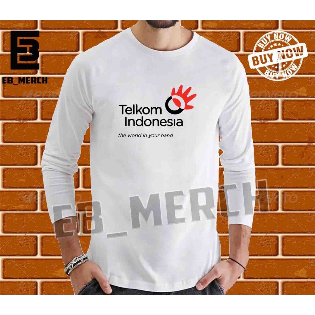 Import Quality MURAH BAJU KAOS LENGAN PANJANG  PT.TELKOM INDONESIA  keren EB_MERCH
