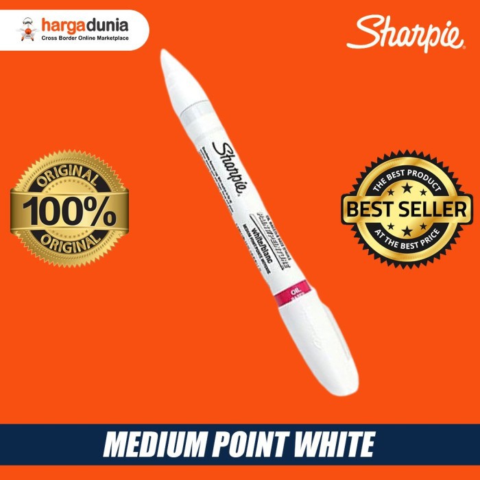 

SHARPIE WHITE MEDIUM SPIDOL MARKER OIL-BASED PEMUTIH SEPATU SNEAKERS