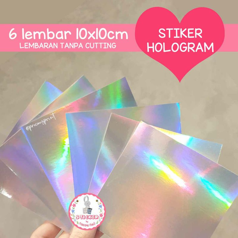 

10x10cm BAHAN STIKER HOLOGRAM