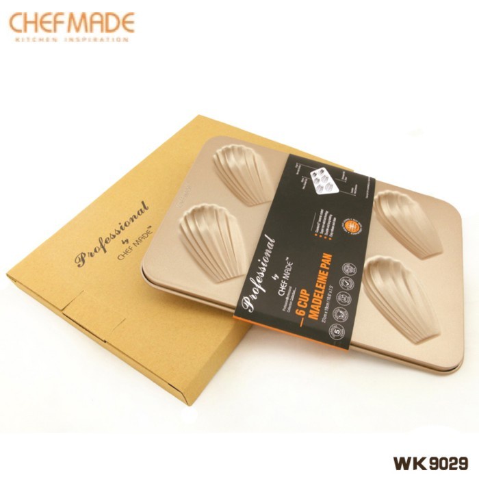 chefmade madeleine 6cups wk9029 / shell cake bake pan