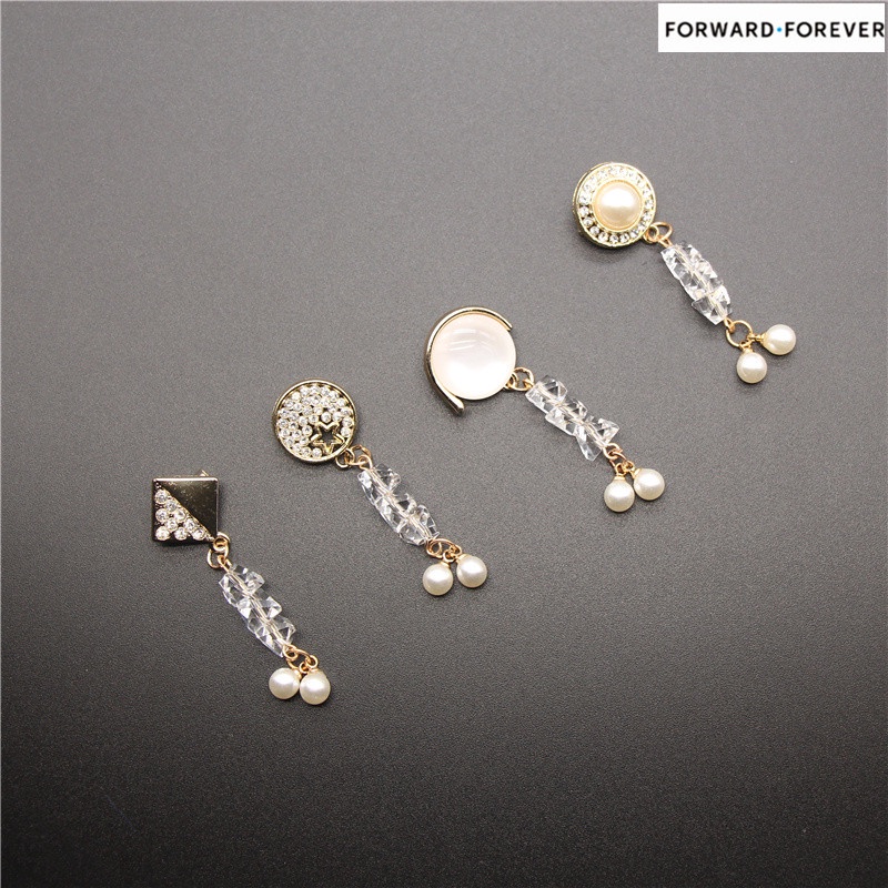 Fashion crystal pendant pearl brooch M70004