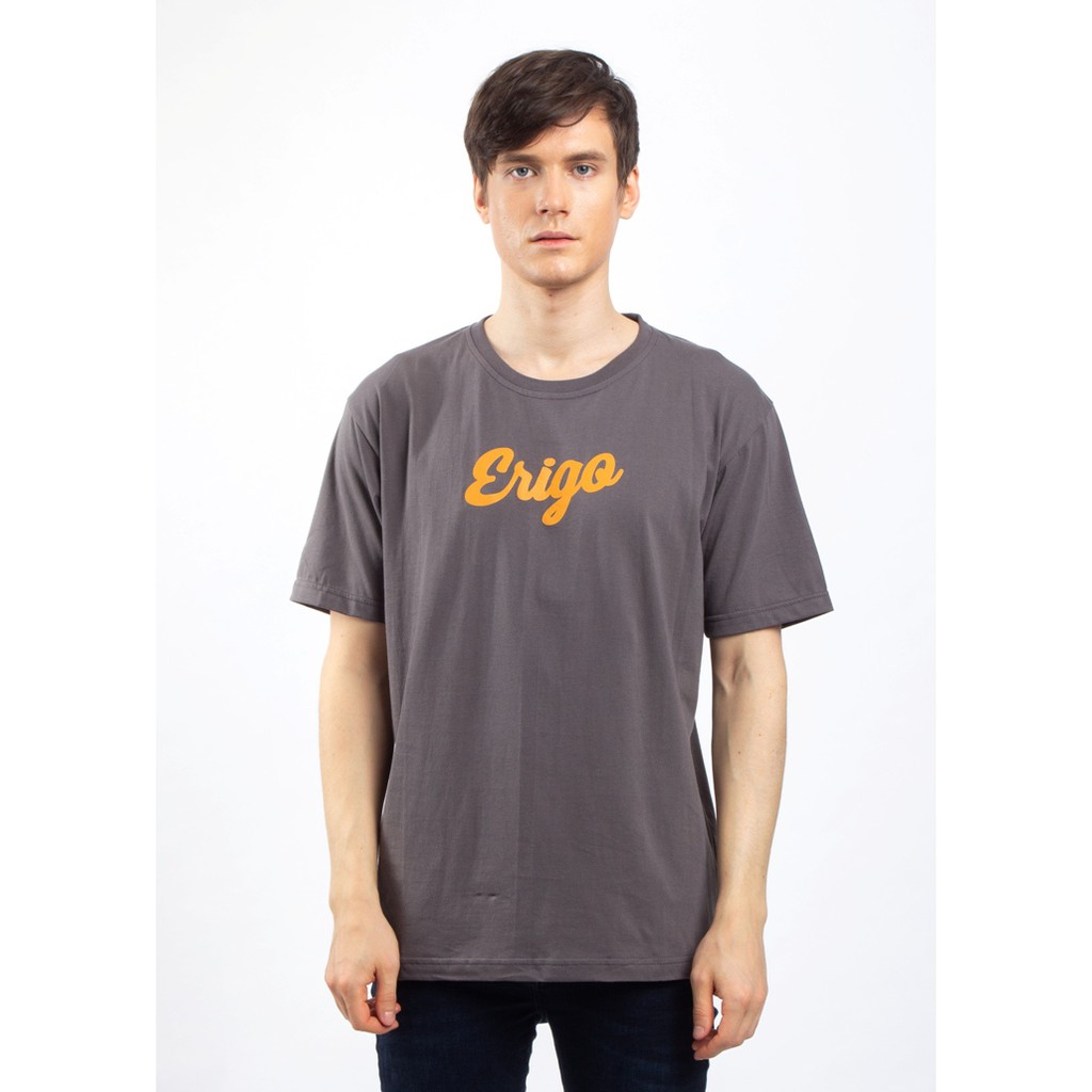  Erigo T shirt  Basic Orange DarkGrey Shopee Indonesia