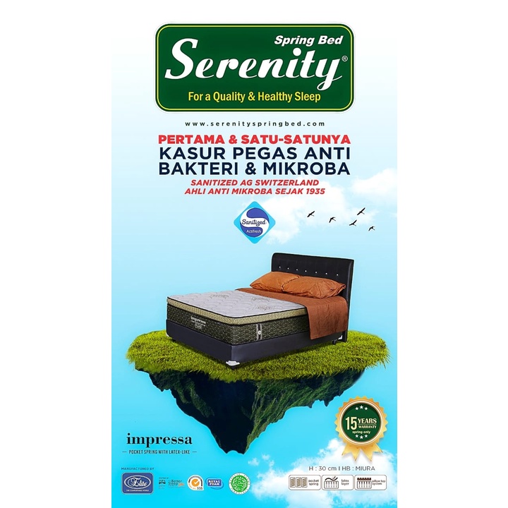 Matras Elite Springbed Serenity Impressa Pocket - Latex - Medan