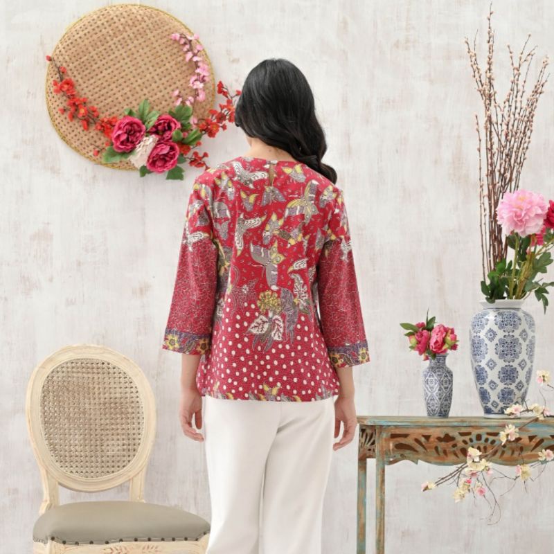 ATASAN BLAZER BATIK 242 AUS BATIK COUPLE FAMILY CNY