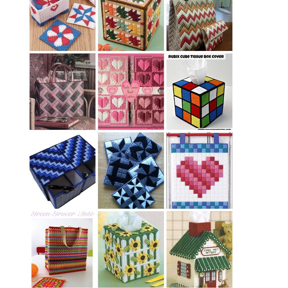 Langsung Beliii.. Plastic Canvas Lembaran Grid 4mm Jaring Rajut