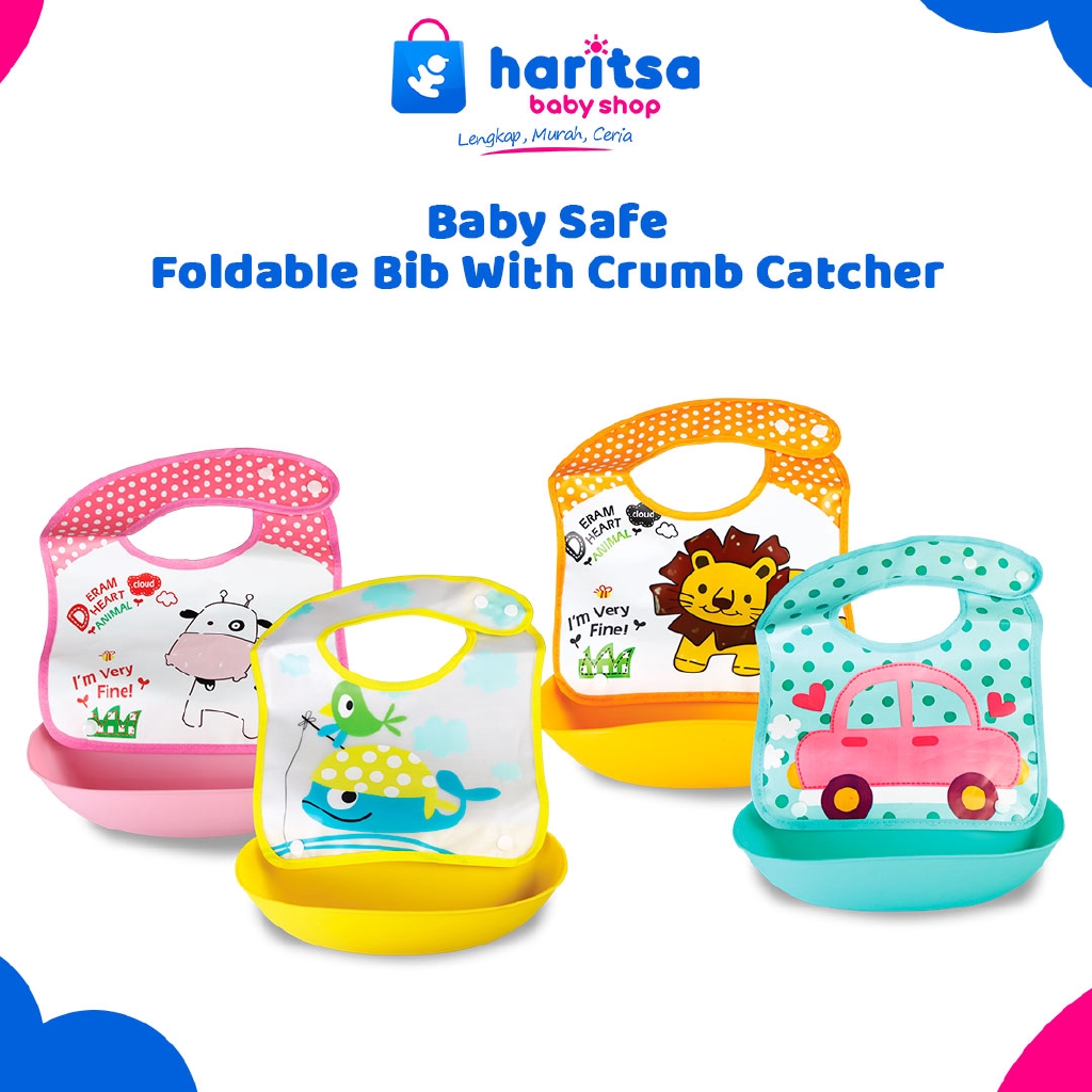 Baby Safe Foldable BIB with Crumb Catcher BIB02 Slaber Celemek Bayi