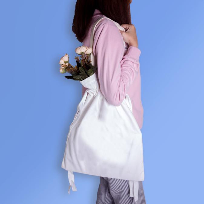 Tas Kanvas Tote Bag Pria Wanita Polos