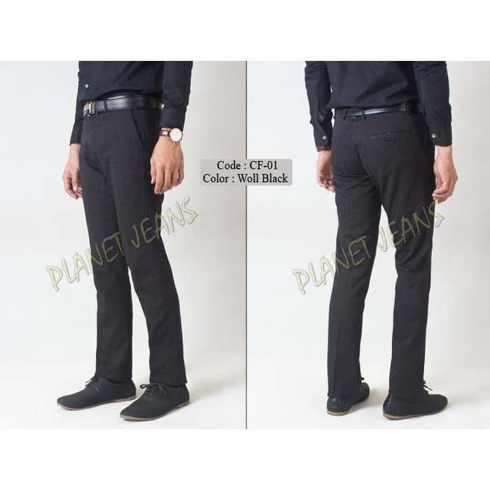 Celana Kantor | Kerja | Formal | Bahan | Hitam PRIA CELANA FORMAL KERJA PRIA REGULAR WARNA KOMPLIT