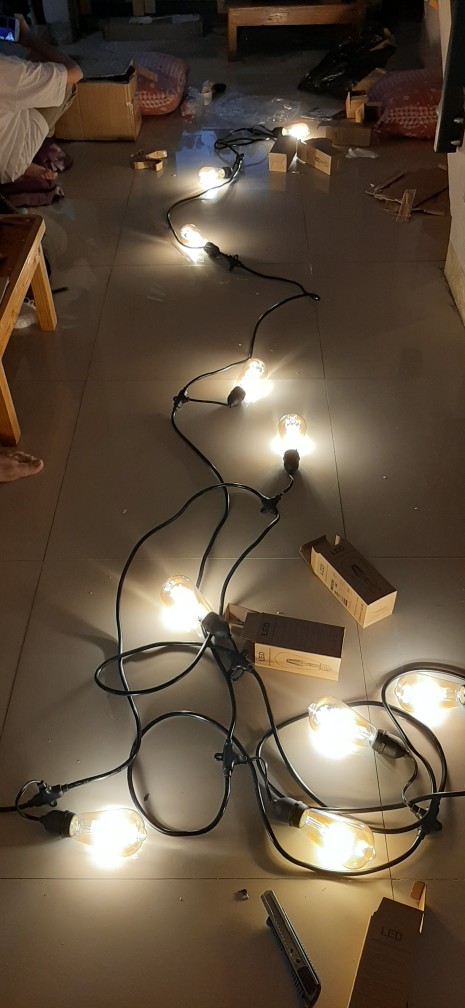 Kabel gantung outdoor indoor 10 meter kabel fitting lampu Kabel gantung outdoor indoor 10 meter kabel fitting lampu