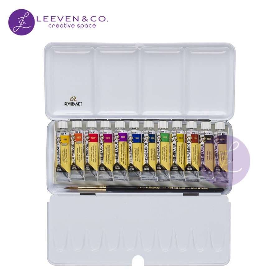 

REMBRANDT WATERCOLOUR METAL TIN SET OXIDE BLACK MIXING / DUSK 12x10ML