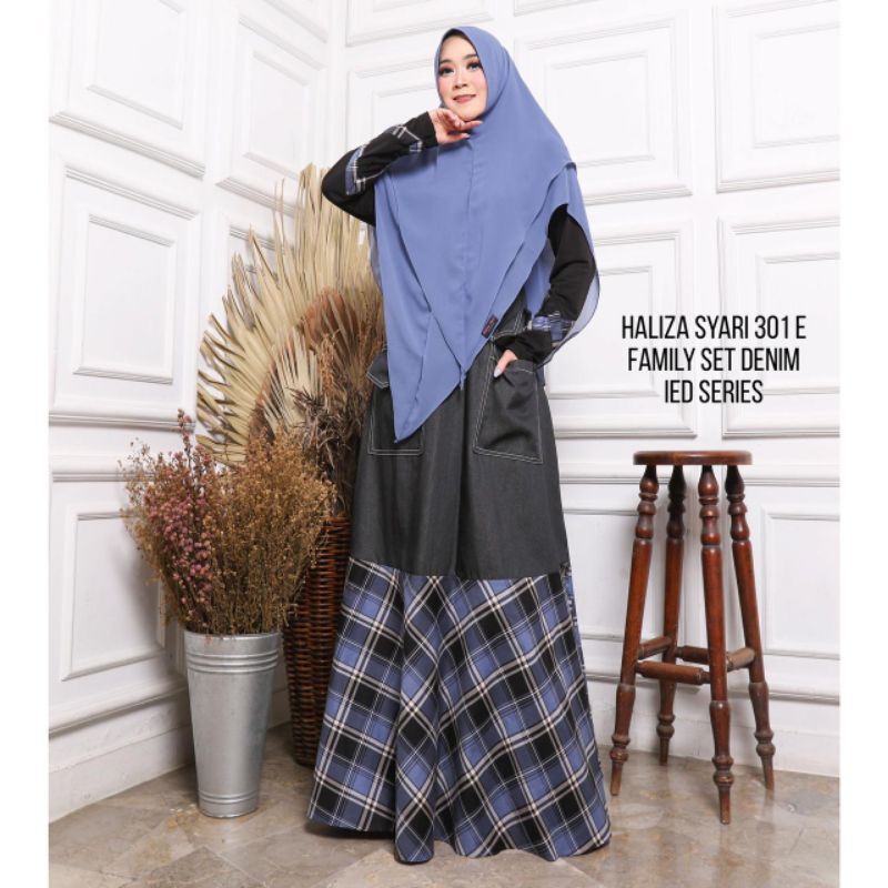 Haliza Syari 301 E Denim Hitam Limited