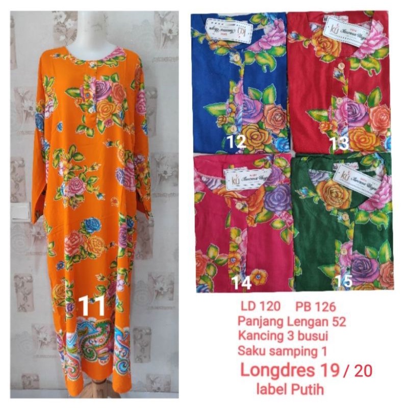 Longdres Kencana Ungu label Putih / KUP LD 19 / KUP LD 21